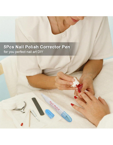 Juego de 2 Bolígrafos Borradores de Uñas HywkingGrt Verde y Púrpura