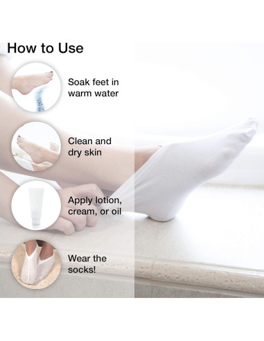Calcetines Terapéuticos Eurow para Hidratación de Pies Secos - 2 Pares