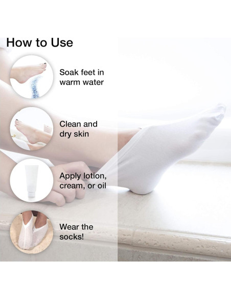 Calcetines Terapéuticos Eurow para Hidratación de Pies Secos - 2 Pares