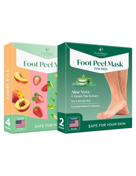 Mascarilla Exfoliante para Pies Plantifique 4 Paquetes Hombres y Mujeres