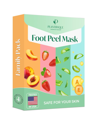 Mascarilla Exfoliante para Pies Plantifique 4 Paquetes Hombres y Mujeres