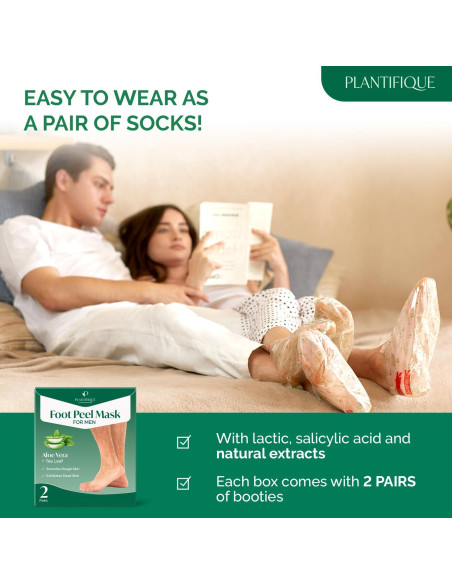Mascarilla Exfoliante para Pies Plantifique 4 Paquetes Hombres y Mujeres
