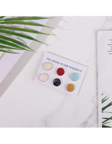 6 Pines Magnéticos para Hijab Sin Agujas - Fuerte y Seguro