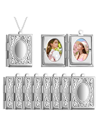 10 Encantos de Marco de Foto Plateados Framendino 22x19mm