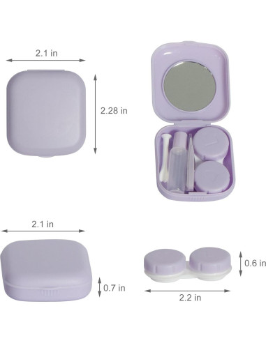 Estuche para Lentes de Contacto IHYjinchoo 2 Piezas Azul Verde