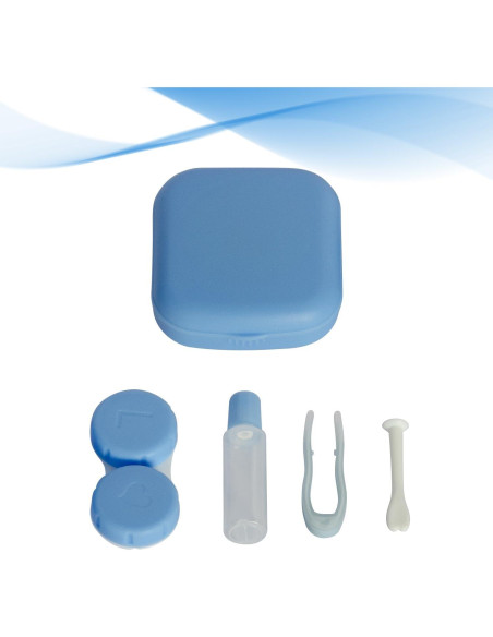 Estuche para Lentes de Contacto IHYjinchoo 2 Piezas Azul Verde