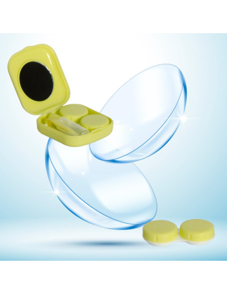 Estuche para Lentes de Contacto IHYjinchoo 2 Piezas Azul Verde