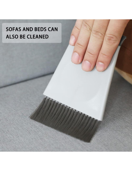 Juego Mini Escoba y Recogedor CHANHOO - Gris, 3 en 1