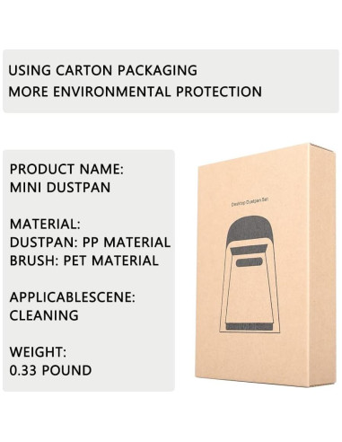 Juego Mini Escoba y Recogedor CHANHOO - Gris, 3 en 1