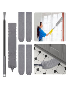 Limpiador de Polvo Extensible Foetifeu con 4 Paños Lavables