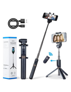 Bastón de Selfie 2-en-1 Apexel con Trípode y Control Remoto