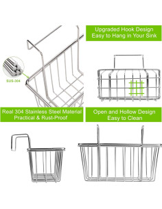 Soporte para Esponjas de Cocina JIANYI Acero Inoxidable 18x9x8cm 2
