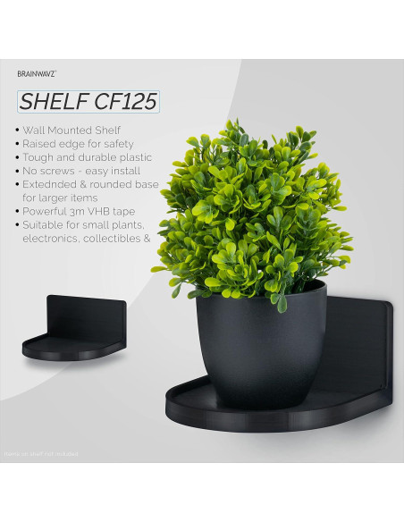 Soporte Flotante Universal BRAINWAVZ CF125 Negro 11.7x10.7cm