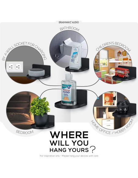 Soporte Flotante Universal BRAINWAVZ CF125 Negro 11.7x10.7cm