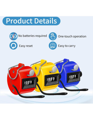 Contador Mecánico de Clicks VYNFLICK 4 Dígitos Rojo