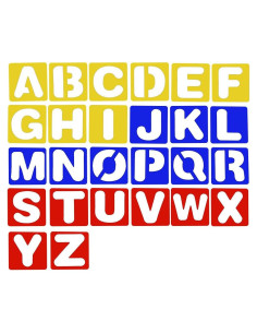 Plantillas de Letras Plástico 26 Pcs 7.6 cm ccHuDE