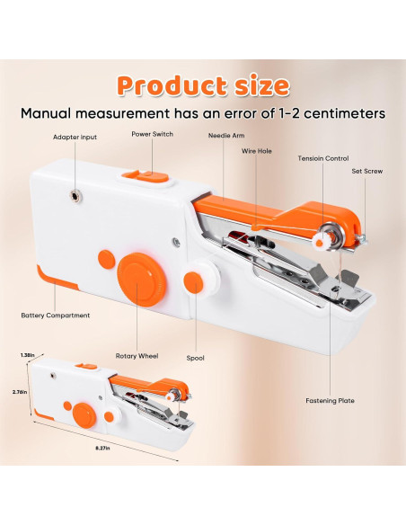Mini Máquina de Coser Eléctrica Portátil LM-17 para Viajes