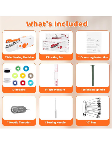 Mini Máquina de Coser Eléctrica Portátil LM-17 para Viajes