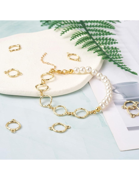 20 Conectores Redondos de Aleación Fashewelry para Joyería