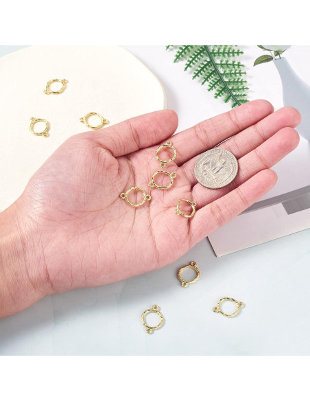 20 Conectores Redondos de Aleación Fashewelry para Joyería