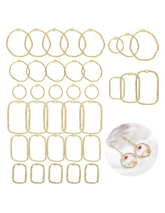 48 Piezas Bezel Abiertas Vin Beauty para Joyería de Resina