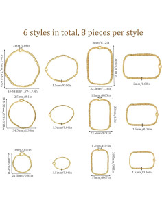 48 Piezas Bezel Abiertas Vin Beauty para Joyería de Resina 2