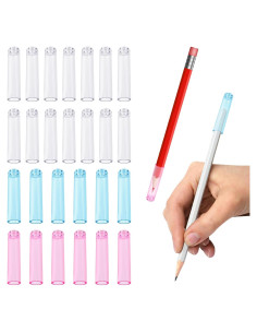 24 Tapas de Lápiz Maxqzin de Plástico Coloridas 45x10mm