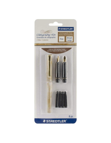 Set de Plumas de Caligrafía Staedtler STD899S2BK - 2 Puntas
