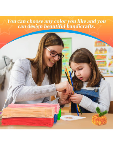 100 Limpiadores de Tubos Yoblink Naranja para Manualidades