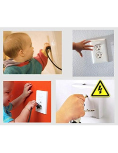 Cubiertas Transparentes para Enchufes Vmaisi 38 Piezas Seguridad Infantil 2
