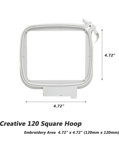 Aro de Bordado Sew Tech 4.7x4.7" (120x120 mm) para Husqvarna y Pfaff