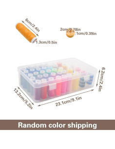 Caja de Hilo de Costura JoyHuaTrade 42 Ranuras 58 Hilos 2