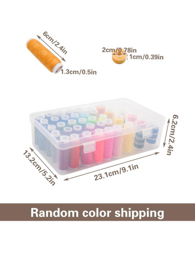 Caja de Hilo de Costura JoyHuaTrade 42 Ranuras 58 Hilos