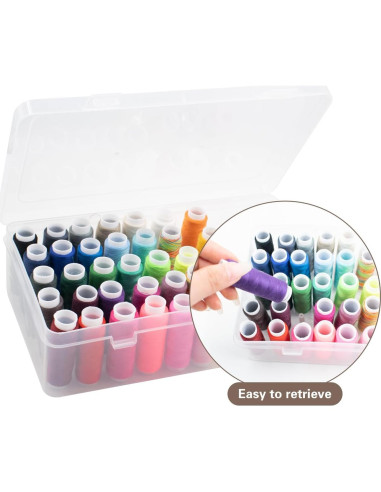 Caja de Hilo de Costura JoyHuaTrade 42 Ranuras 58 Hilos