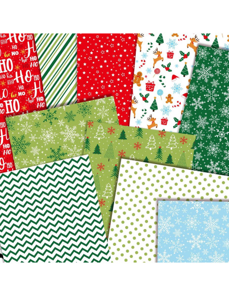 Conjunto de Papel Decorativo Navidad Morcheiong 100 Hojas A5