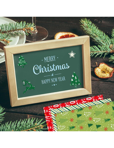 Conjunto de Papel Decorativo Navidad Morcheiong 100 Hojas A5