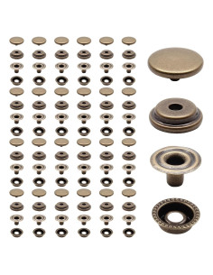 Kit de 200 Broches de Presión Biaungdo 15mm Bronce Cobre