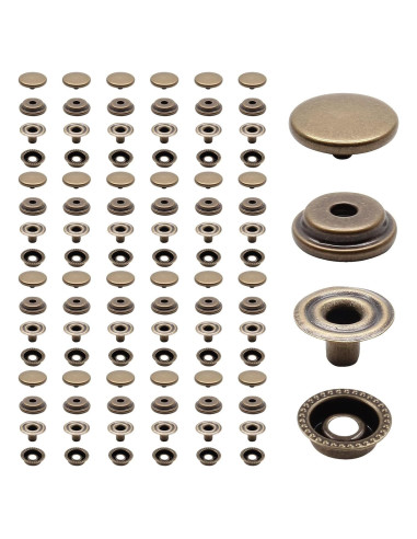Kit de 200 Broches de Presión Biaungdo 15mm Bronce Cobre
