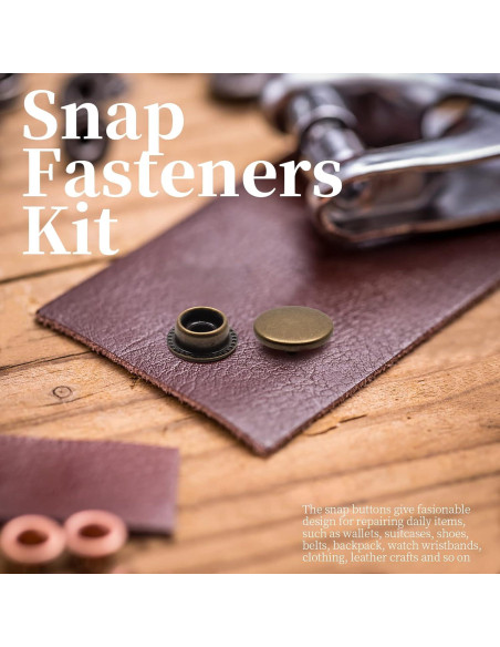 Kit de 200 Broches de Presión Biaungdo 15mm Bronce Cobre