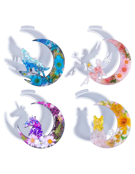 Moldes de Silicona para Resina Epoxi LET'S RESIN - Luna Creciente