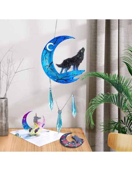 Moldes de Silicona para Resina Epoxi LET'S RESIN - Luna Creciente