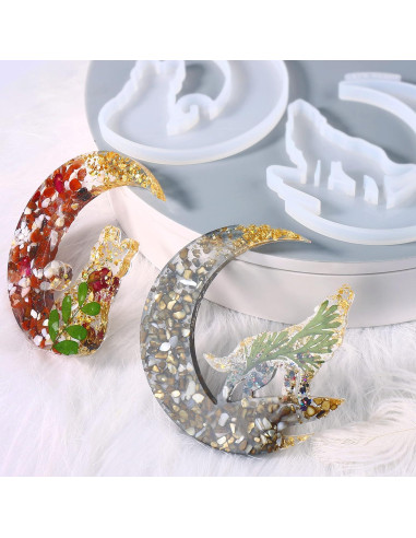 Moldes de Silicona para Resina Epoxi LET'S RESIN - Luna Creciente