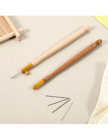 Kit de Ganchos de Bordado Tambour Styquenzer con Agujas