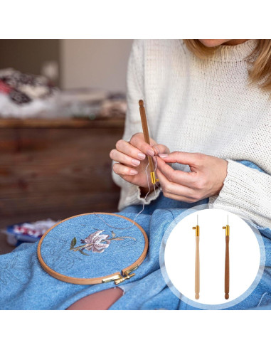 Kit de Ganchos de Bordado Tambour Styquenzer con Agujas