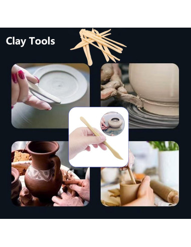 Kit de Herramientas de Arcilla CUNSWEN 43 Pcs - Moldes y Doble Extremo