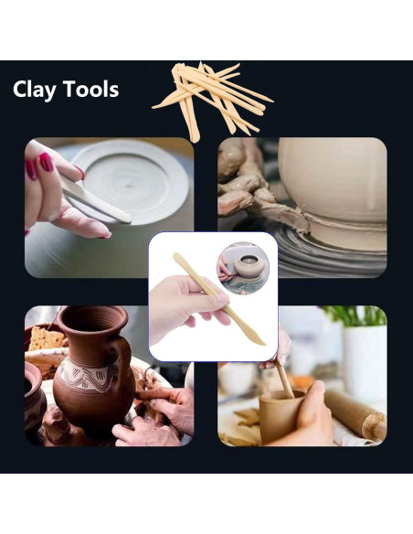 Kit de Herramientas de Arcilla CUNSWEN 43 Pcs - Moldes y Doble Extremo
