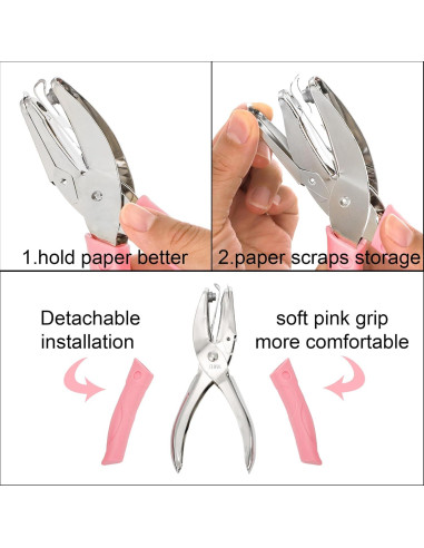 Conjunto de Perforadoras Jucoan 5 Piezas Metal Portátil