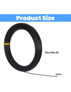 Alambre de Aluminio Flexible 1mm x 30m Negro Larrel para Manualidades 2