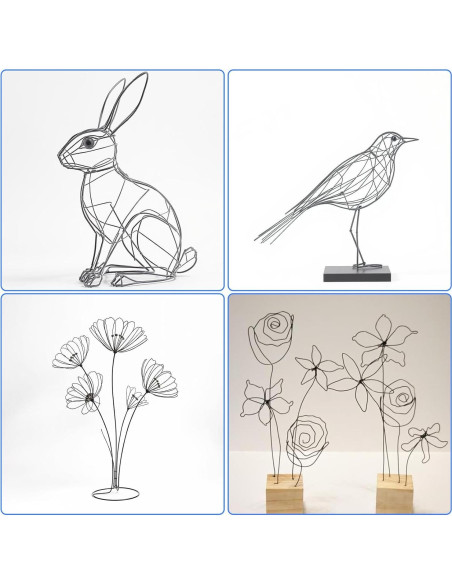 Alambre de Aluminio Flexible 1mm x 30m Negro Larrel para Manualidades