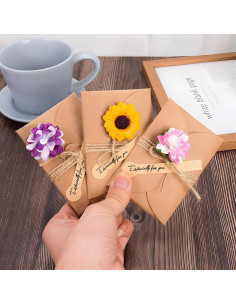 Paquete de 40 Mini Sobres Kraft con Cierre Corazón Hlmsyurx 2